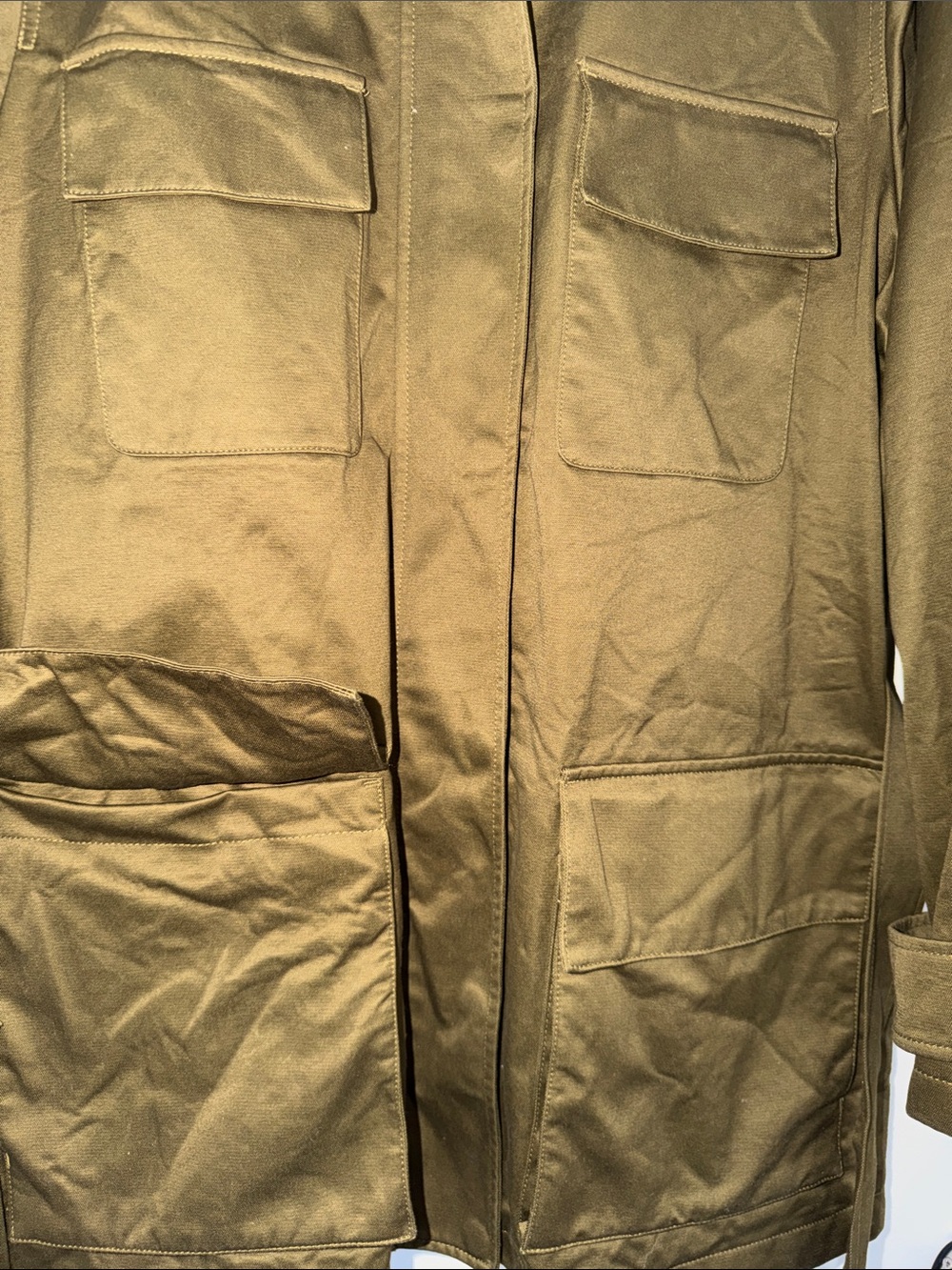 Caslon Olive Utility Tie-Waist Jacket. Size 3X - Picture 4 of 8